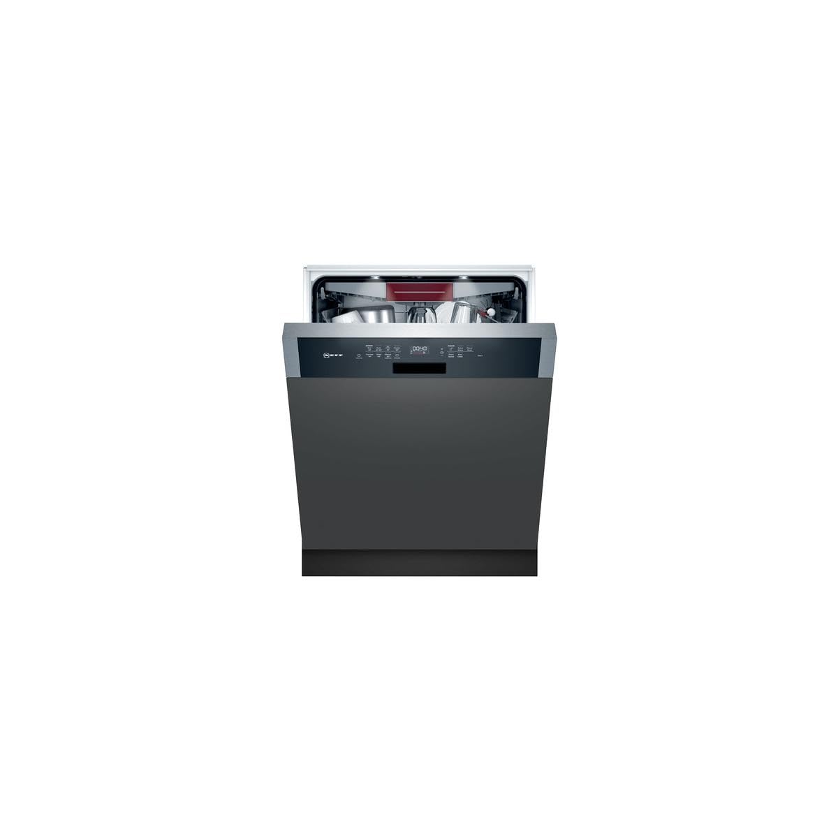 NEFF S147ZCS35E, N 70, Geschirrspüler teilintegriert, 60 cm, Home Connect, Zeolith Trocknen, Chef 70°, 8 Programme