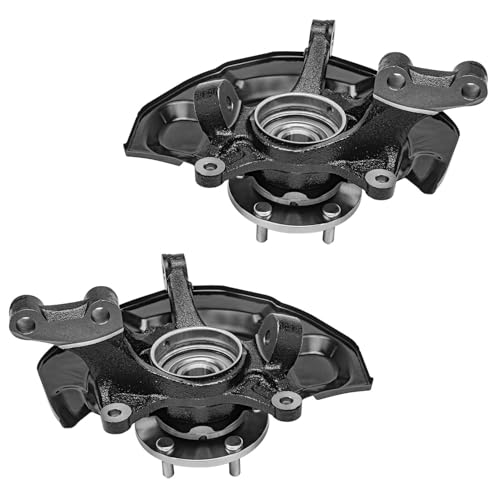 Image of Detroit Axle - AWD Front Steering Knuckles & Hub Bearings Struts Rear Shock Absorbers Replacement for 2007-2010 Toyota Sienna