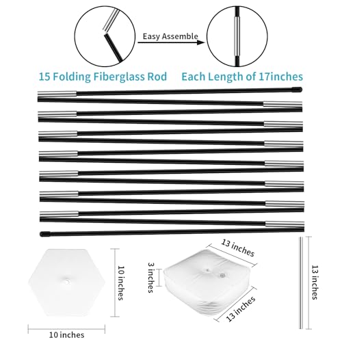 Kit d'arche de ballons réutilisable avec support, cadre réglable (2,7 m de haut et 3 m de large) avec base à remplir d'eau et poteau en fibre, convient pour les mariages, les remises de diplômes, les – vue 3