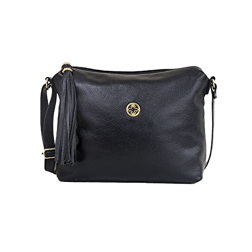 BOLSA CLASSE COURO FEMININA TRANSVERSAL 1751-2 CB01 PRETO