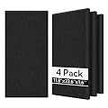 Olanglab Fiberglass Acoustic Wall Panels 4 Pack, 11.8'' x 23.6'' Sound Panels, Fabric Wrapped Sound Proof Panels for Walls (Black)