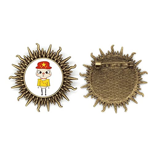 Broche drapeau de la Chine en métal cadeau idéal pour collection