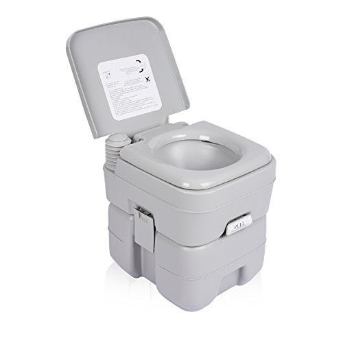 Image of Excelvan 5.3 Gallon 20L Flush Portable Potti Outdoor Indoor Travel Camp Toilet for RV Car, Boat, Caravan, Campsite, Hospital