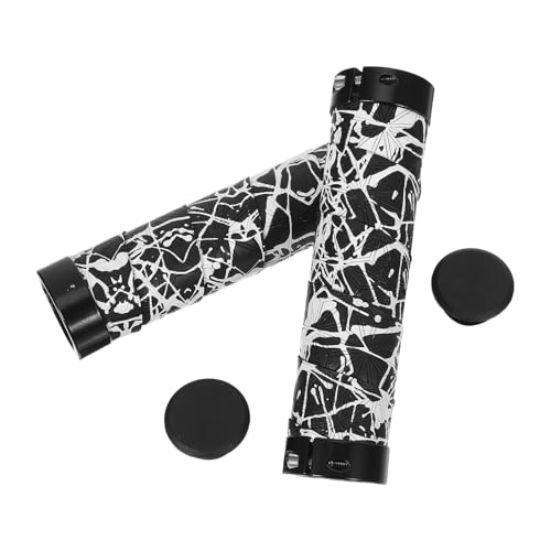 Sosoport Puños para Manillar de Bicicleta de Montaña, Fundas de Agarre Absorbentes de Sudor, Ergonómicos y Antideslizantes en Colores Negro y Blanco para Ciclismo Urbano y Senderismo