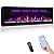 Valuxhome 60" Recessed Electric Fireplaces Heater, Timer&Thermostat for Living Room with Remote, Overheating Protection, Logset and Crystal, Touch Screen, Wall Mounted,1500W/750W