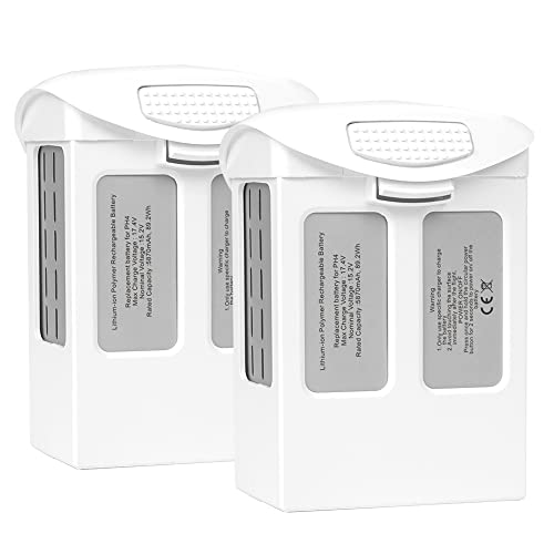 Drones, Compra de libro digital Homesuit Phantom 4 - Batería inteligente de alta capacidad de 15.2 V 5870 mAh Drone de vuelo inteligente, paquete de 2 para DJI Phantom 4 Series Drone, DJI...