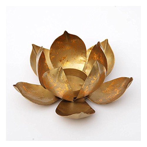 Buy Shree Krishna Handicrafts And Gallery Lotus Iron Tealight Holder