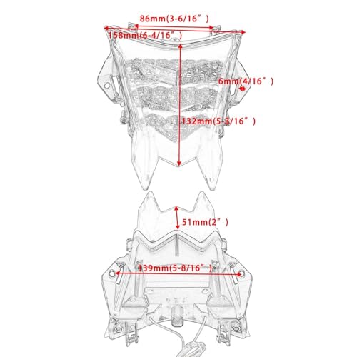 Luz trasera integrada para S1000RR y S1000R con indicador de señal de giro y freno de moto 3