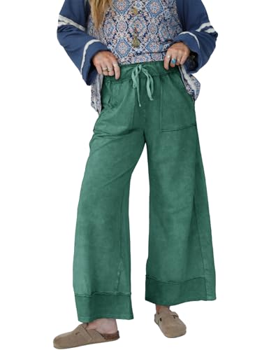 Gnveub Women's Dress Pants High Waist Casual Wide Leg Long Pants Casual Trousers with Pockets