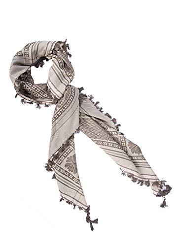 Image of Merewill Cotton Shemagh Tactical Desert Wrap Keffiyeh Head Neck Arab Scarf For Men 49 inchx49 inch