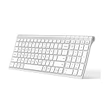 iClever BK10 Bluetooth Keyboard, Wireless Bluetooth Keyboard, Rechargeable Bluetooth 5.1 Multi Device Keyboard with Number Pad Full Size Stable Connection for Mac, Windows, iOS, Android, Laptop