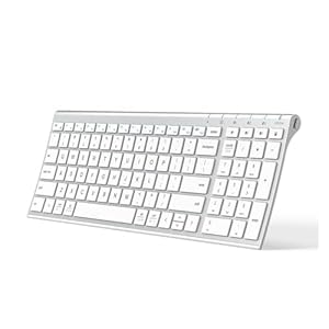 iClever BK10 Bluetooth Keyboard, Wireless Bluetooth Keyboard, Rechargeable Bluetooth 5.1 Multi Device Keyboard with Number Pad Full Size Stable Connection for Mac, Windows, iOS, Android, Laptop