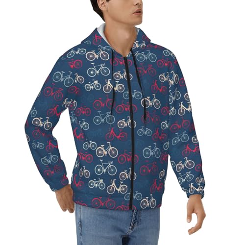 Sweat cyclisme hommes EdWal Bikes veste zippée chaude à manches longues
