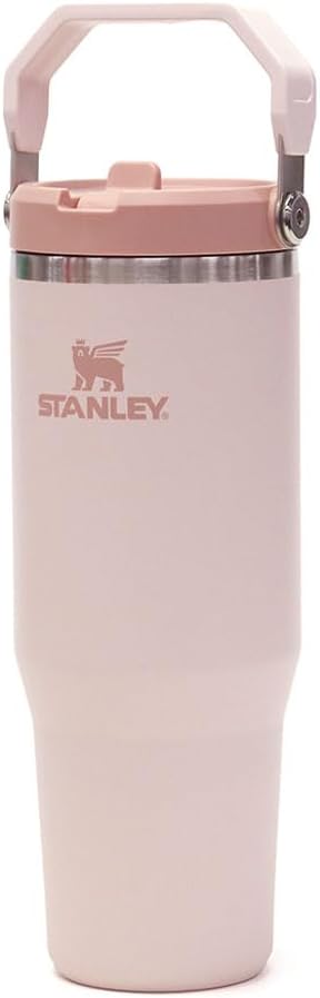 Stanley Ice Flow Flip Straw 2.0 Rose Quartz, Vacuum Tumbler, 0.88 L Water Bottle, Cold Insulation, Stainless Steel Bottle, Water Bottle, Sports, Outdoor Activities