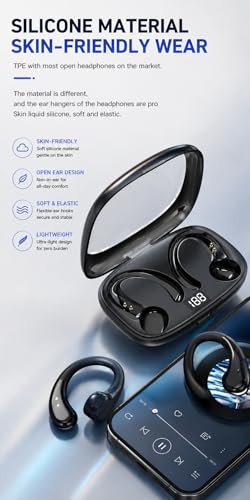 Image of OWS 15 TWS Earbuds, Gaming Earbuds with Open Wearable Stereo, 50 Hours Playtime, Bluetooth 5.4 + ENC Clarity, 13mm HD BASS Drivers, IPX6 Sweat-Proof,Built-in Mic
