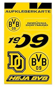Borussia Dortmund Aufkleberkarte - Heja BVB 6er Set