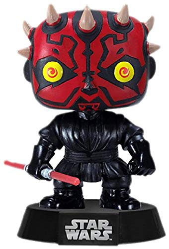 Funko Pop! Star Wars Darth Maul Bobble Head Vinyl Figure - Dark Maul- Figurine en Vinyle à Collectionner - Idée de Cadeau - Produits Officiels - Jouets pour...