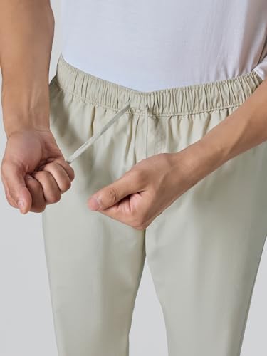 Image of XYXX Zen Cotton Solid Drawstring Pyjamas for Men | Relaxed Fit Lounge Pants with Side Pockets