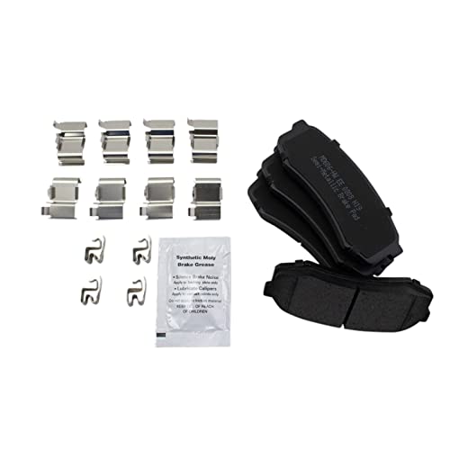 Image of TRQ Rear Brake Pad and Rotor Set Semi Metallic Rotors Calipers Compatible with 2003-2009 Lexus GX470