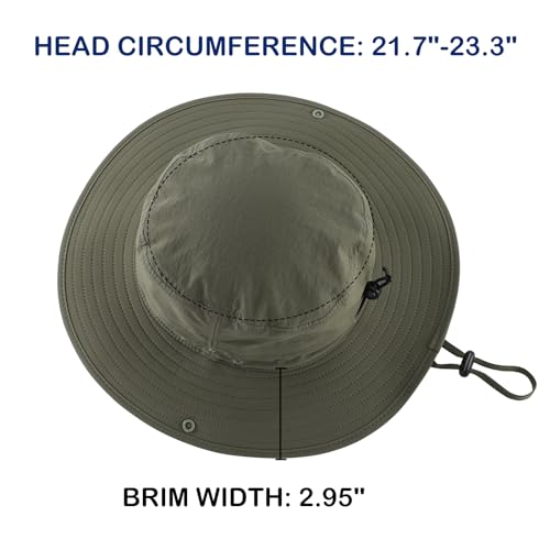 Connectyle Sun Hat For Men Uv Protection Safari Hat For Fishing Hiking Gardening Breathable Cowboy Hat Upf50 Light Army Green thumb #2