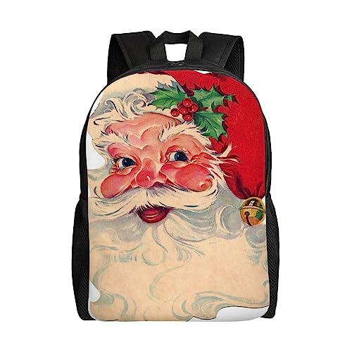 Santa Claus Printed Stylish Travel Backpack, Computer Bag With Comfortable Ergonomic Design Gym Bag Backpack #TOP11