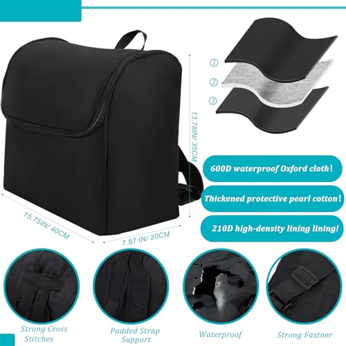 Image of Dansydaisy Padded Backless Booster Car Seat Travel Bag for Airplane Durable Car Seat Bag Cover for Waterproof Foldable Stroller Carrier Backpack with Padded Shoulder Straps