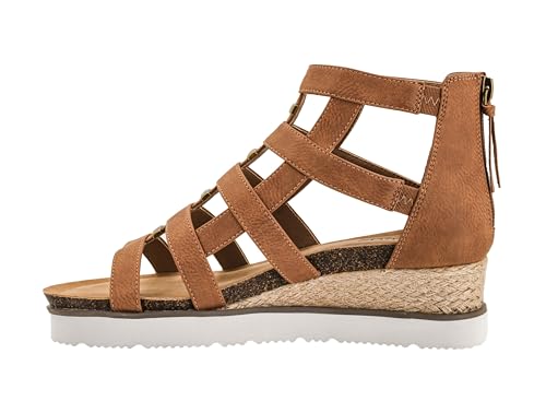 Corkys Footwear Hey Girl Women's Caged Animal Wedge Sandals - Featuring a 2-inch Heel, A Strappy Upper, Metal Accents, A Full Back Zip, and Comfortable Cushioned Insoles