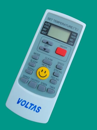 Image of Sanavya AC Remote Control - Compatible Replacement for Split & Window Air Conditioners - Replicates Genuine Remote Functions (Voltas Ac Remote 45A Smile)