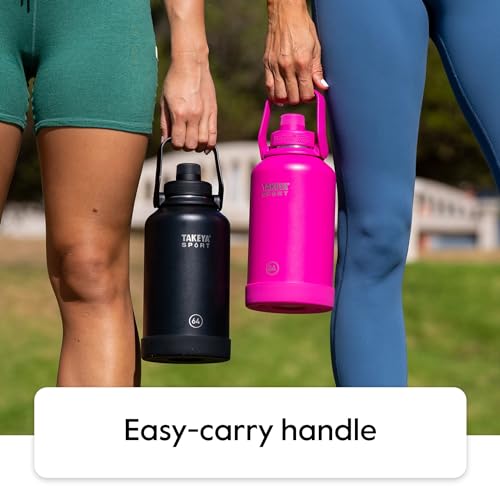 Takeya Sports Water Bottle with Spout Lid - Bottle with Triple Stainless Steel Insulation - Dishwasher Safe & BPA-Free - Bottle with Ice-Blocking Spout Lid & Removable Bumper - 64 oz, Pro Fire by Takeya - Image 5