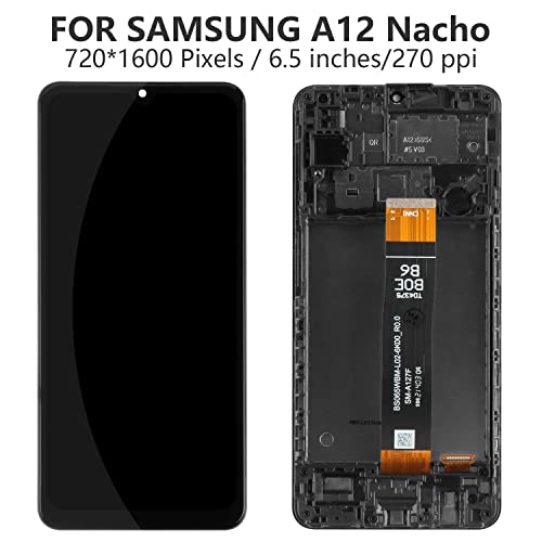 Image of for SM-A127M Screen Replacement for Samsung Galaxy A12 Nacho Screen Replacement Kit A127 SM-A127F A127F /DSN A127F /DS A127F A127U LCD Display Touch Digitizer with Frame Assembly Kit 6.5inch