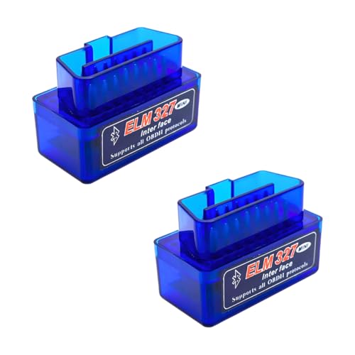 BWBWND 2 PCS ELM327 OBDII Car Auto Diagnostic Scanner Professional Mini Bluetooth Scan Tool Engine Fault Code Reader Wireless Failure Detector Interface Adapter for Most OBD II Vehicles