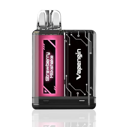 VAPENGIN MINI ベイプエンジン ミニ 持ち運びシーシャ シーシャ 持ち運び 電子タバコ ベイプ vape 使い捨て 使い切り 携帯用 お出かけ用 フレーバー メンソール 強い タバコの代わり (MINI ストロベリーミルク 1個)