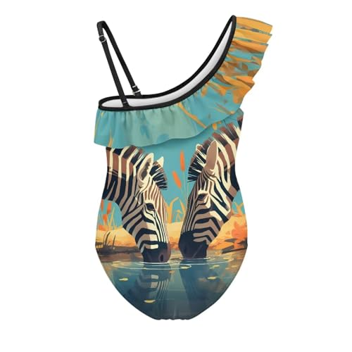Image of Yzaoxia Girls Swimsuits One Piece Bathing Suit Sleeveless Gymnastics Swimwear for Kids 3-14Y