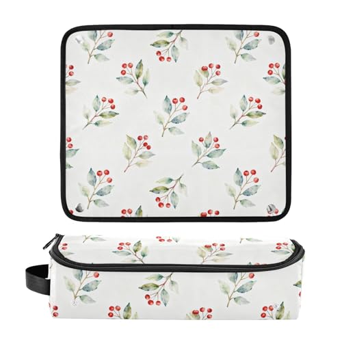 Bolsa de viaje para herramientas de cabello Berry Branch White para plancha, rizador, secadora y accesorios, organizador portátil resistente al calor para mujeres miniatura 3