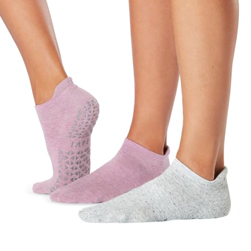 TAVI Womens Savvy Grip Socks Multi-Pack - Non Skid Barre Grips Slipper Socks for Pilates Yoga and Ballet for Women