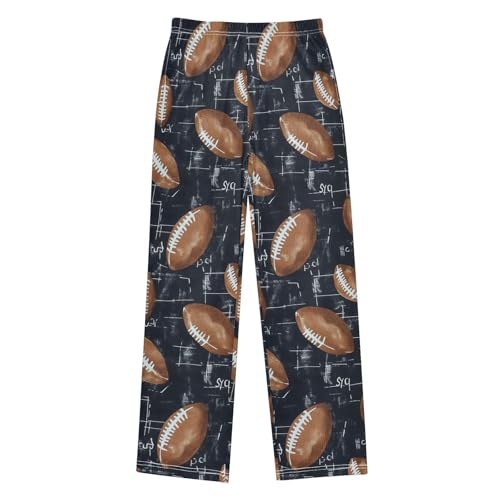 Pajama Pants Football Pattern Tile Long Sleep Pants Lounge Bottoms