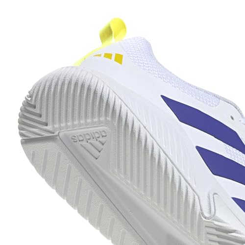 adidas Herren Court Team Bounce 2.0 Shoes, FTWR White/Solar Purple/Solar Lemon, 40 2/3 EU – Ansicht 4