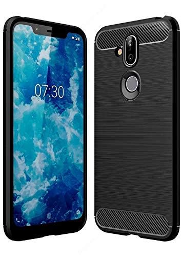 Image of Hybrid Carbon Fiber Back Case for Nokia 8.1 / X7 (Black)