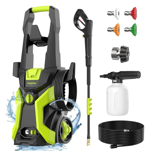 Pressure Washer, Power Washer with 4 Quick-Connect Nozzles, Foam Cannon, High Pressure Washer for...