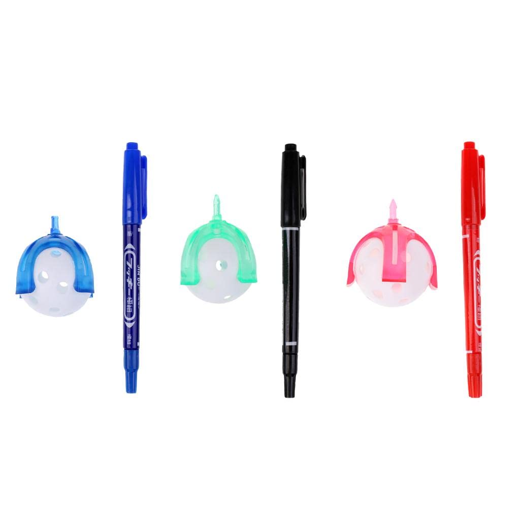 Golf Ball Liner Marker Template Drawing Alignment Tool with Pen & Ball