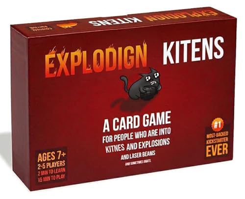 Image of Tickles Explodign Kitens LLC A Card Game About Kiten and Explosions and Sometimes Goats (Ages: 7+, Players: 2-5, Time: 15 Min)