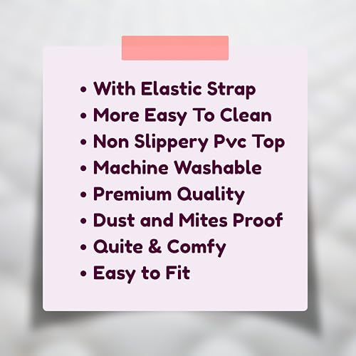 Image of PVC Waterproof Mattress Protector | 100% Waterproof Fitted Bed Cover | Soft, Breathable & Hypoallergenic | Protects Against Spills, Sweat, Dust & Stains | (Circle Black, 72 inchx78 inch)