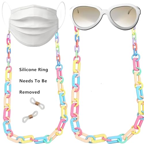 Image of Acrylic Glasses Chain Holder for Women Sunglasses Lanyard Necklace Decorative Chain Eyewear Retainer Eyeglass Strap