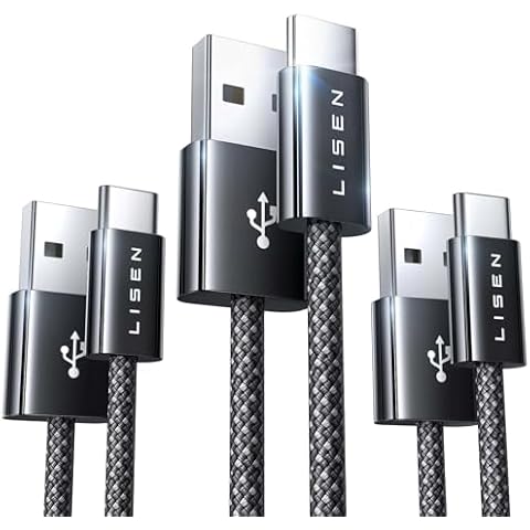 LISEN USB C Fast Charger Cable 3 Pack Cover
