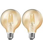 【ALTA CALIDAD】Bulbo Filamento No regulable Vidrio ultrafino con acabado de tinte dorado, alta transmisión, sin mercurio, sin rayos UV, con baja emisión de calor. No se preocupe por reemplazar las bombillas de filamento LED con frecuencia.Nuestras bombillas Edison E27 tienen certificación CE, RoHS. Seguro, puedes usarlo con confianza.