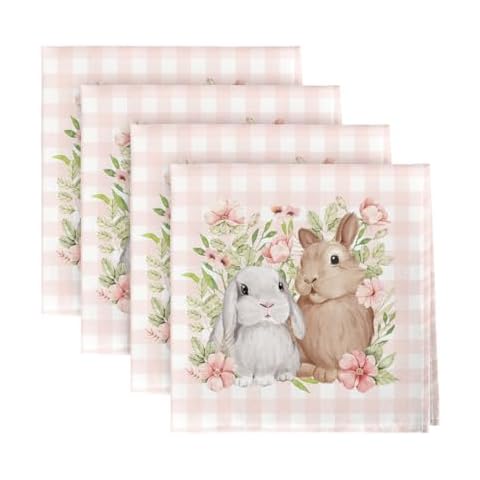 Horaldaily Spring Flower Napkins Set Cover