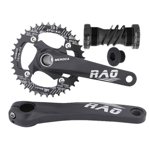 Bike Crank - Eje De Manivela Integrado Hollow | Montaña Bike Brankset | Crank De Disco Único Modificado | Ciclismo Ciclista Fijo De La Cadena De Cigüeñal | Sprocket De Soporte De Fondo De Aleación De