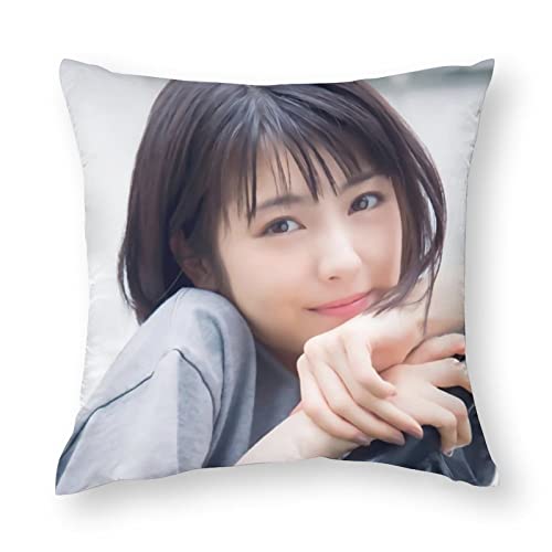浜辺美波 抱き枕 クッションカバー 腰枕 女優 画像写真 抱きまくら 正方形枕 両面枕 スロー枕 お昼寝枕 ふわふわ 応援グッズ 人気日韓流グッズ 車用 インテリア 飾り ベッド 背当て 枕カバ 18"x18"