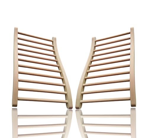 Image of LTCCDSS 2Pcs Sauna Backrest, Natural Wood Hemlock Sauna Backrest Chair, Sauna Accessories for Residential and Sauna Room