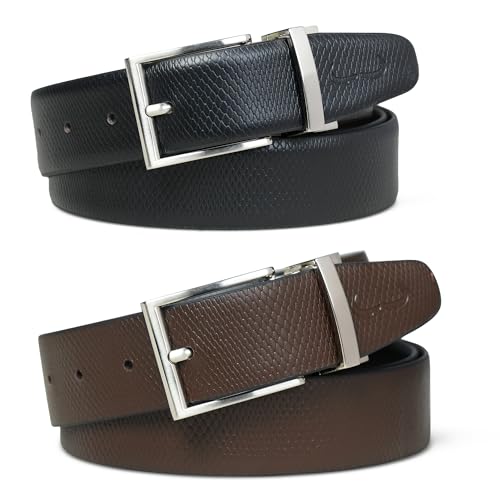 Image of BLACKHORN Leather Reversible Belt for Men - Italian Leather Formal Belt, Versatile Men's Belt for Business & Casual